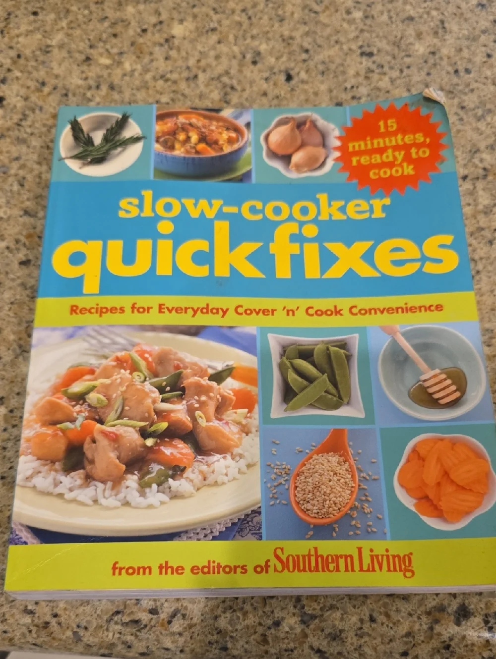 Southern Living Slow-Cooker Quick Fixes — Bright Blue & Yellow Cover